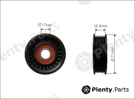 Caffaro 256-00 — Tensioner Pulley, V-ribbed belt