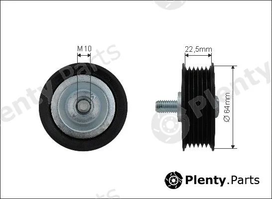 Caffaro 500058 — Tensioner Pulley, V-ribbed belt