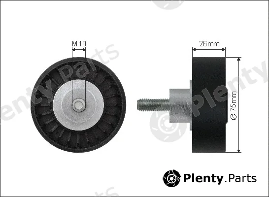 Caffaro 500007 — Deflection/Guide Pulley, V-ribbed belt