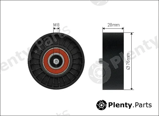 Caffaro 500004 — Deflection/Guide Pulley, V-ribbed belt