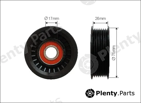 Caffaro 462-00 — Deflection/Guide Pulley, V-ribbed belt