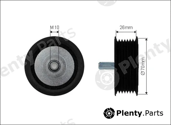 Caffaro 500326 — Deflection/Guide Pulley, V-ribbed belt