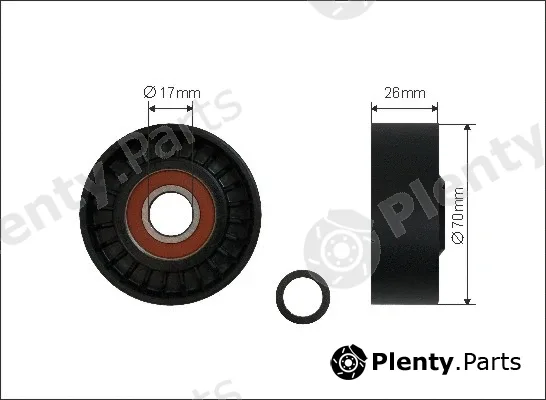 Caffaro 500336 — Tensioner Pulley, V-ribbed belt