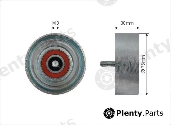 Caffaro 500267 — Deflection/Guide Pulley, V-ribbed belt