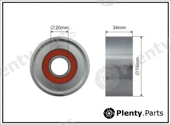 Caffaro 500679 — Deflection/Guide Pulley, V-ribbed belt