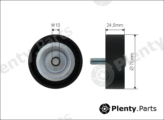 Caffaro 347-00 — Deflection/Guide Pulley, V-ribbed belt