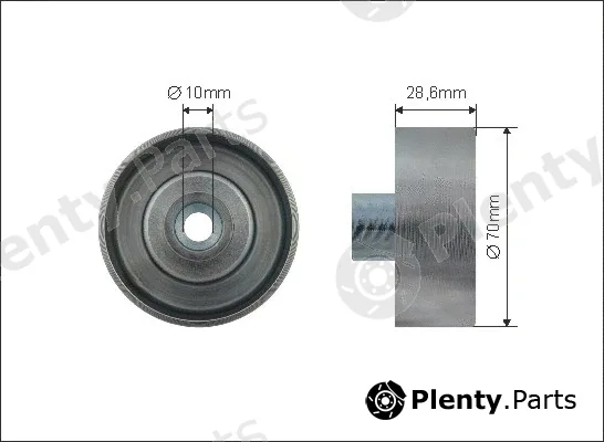 Caffaro 500489 — Deflection/Guide Pulley, V-ribbed belt