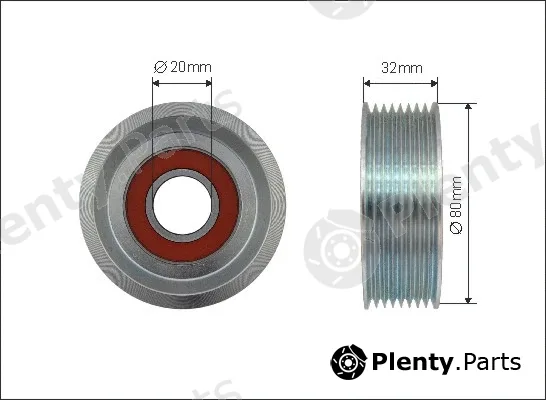 Caffaro 500474 — Deflection/Guide Pulley, V-ribbed belt