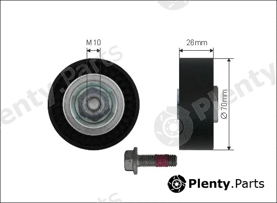 Caffaro 500493 — Deflection/Guide Pulley, V-ribbed belt