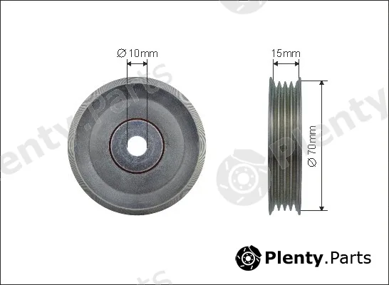 Caffaro 500426 — Deflection/Guide Pulley, V-ribbed belt