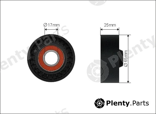Caffaro 500564 — Tensioner Pulley, V-ribbed belt