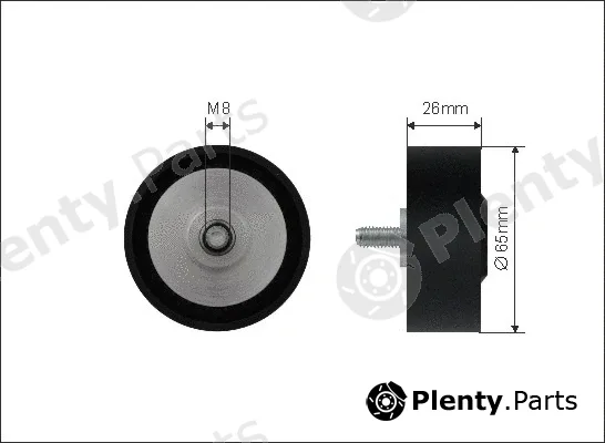 Caffaro 500542 — Deflection/Guide Pulley, V-ribbed belt