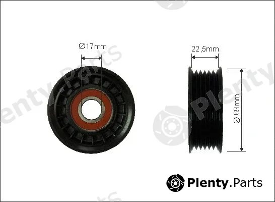 Caffaro 98-00 — Deflection/Guide Pulley, V-ribbed belt