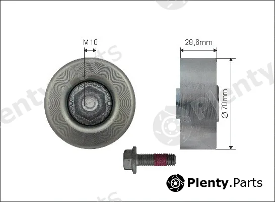 Caffaro 500491 — Deflection/Guide Pulley, V-ribbed belt