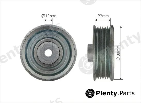 Caffaro 500367 — Deflection/Guide Pulley, V-ribbed belt