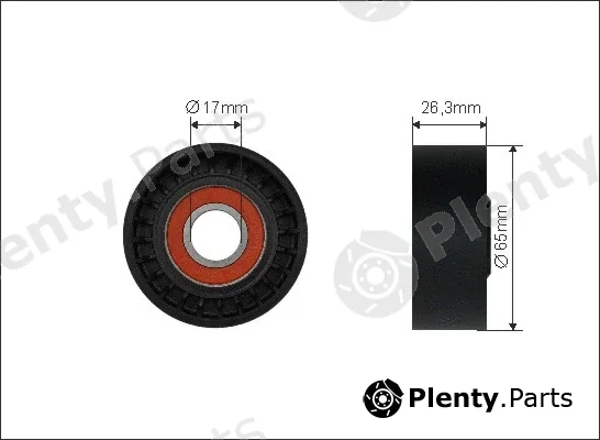 Caffaro 500521 — Tensioner Pulley, V-ribbed belt