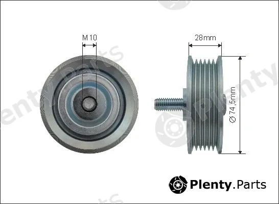 Caffaro 500224 — Deflection/Guide Pulley, V-ribbed belt