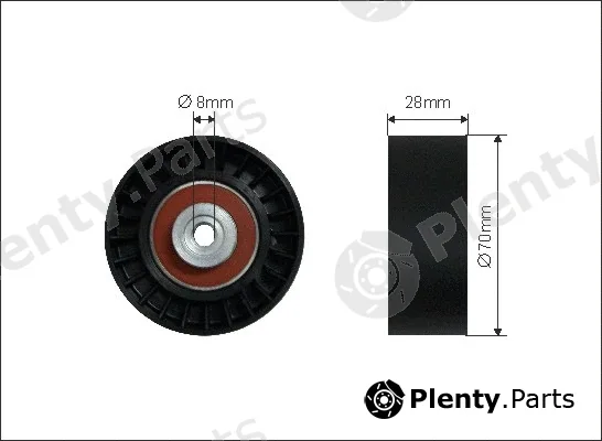 Caffaro 118-14 — Deflection/Guide Pulley, V-ribbed belt