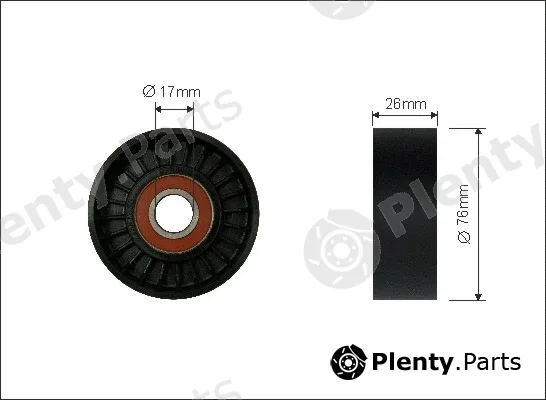 Caffaro 283-00 — Tensioner Pulley, V-ribbed belt
