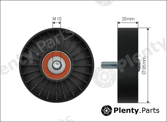 Caffaro 193-22 — Deflection/Guide Pulley, V-ribbed belt