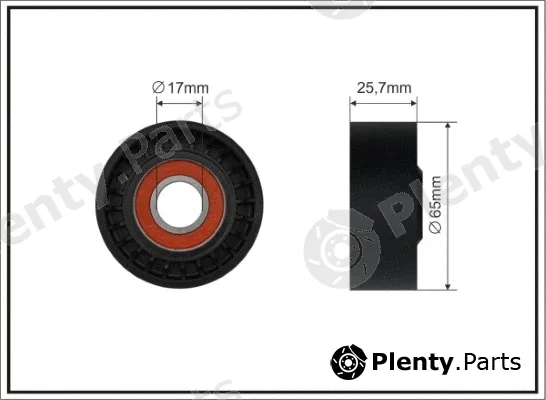 Caffaro 500650 — Tensioner Pulley, V-ribbed belt
