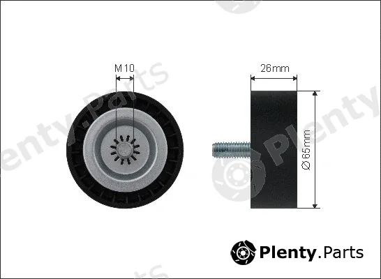 Caffaro 500132 — Deflection/Guide Pulley, V-ribbed belt