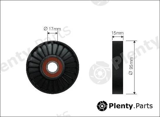 Caffaro 103-00 — Deflection/Guide Pulley, V-ribbed belt