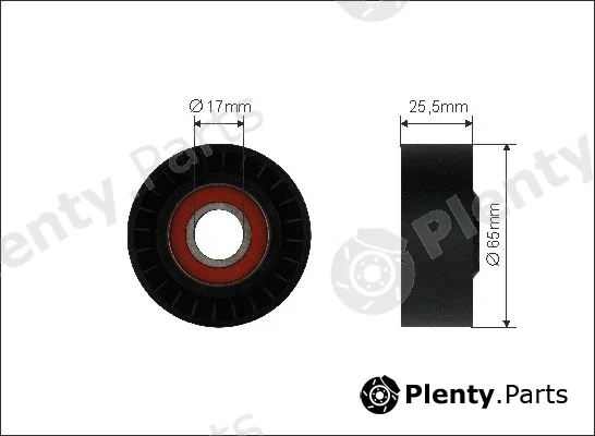 Caffaro 500324 — Tensioner Pulley, V-ribbed belt