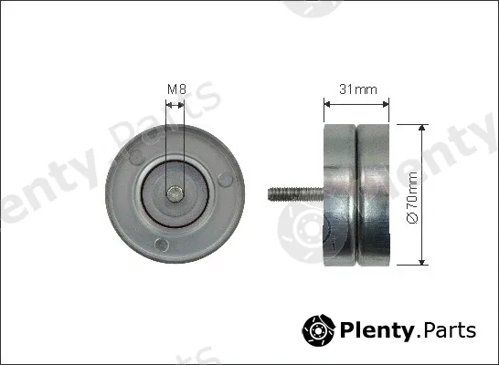 Caffaro 500151 — Deflection/Guide Pulley, V-ribbed belt
