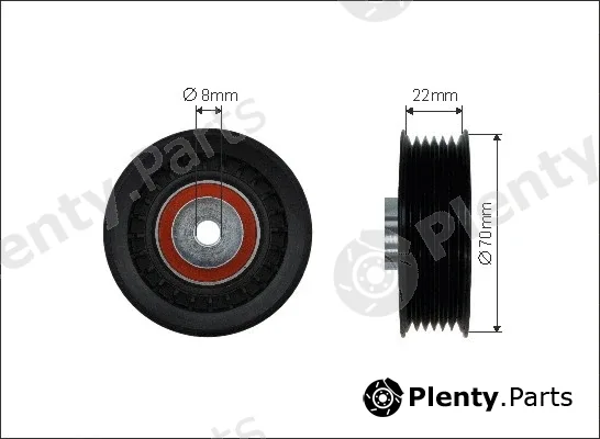 Caffaro 140-22 — Deflection/Guide Pulley, V-ribbed belt
