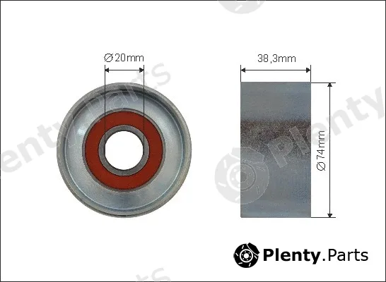Caffaro 500597 — Tensioner Pulley, V-ribbed belt