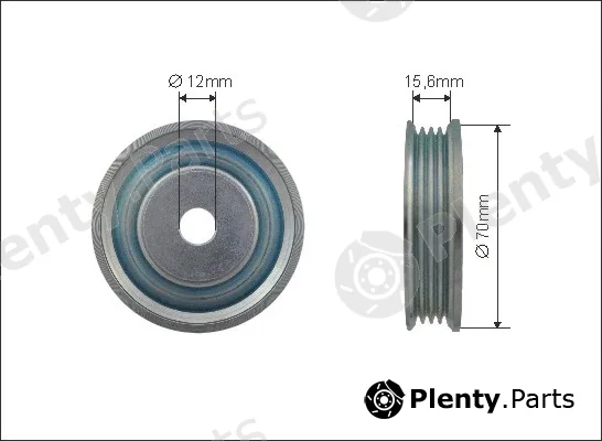 Caffaro 500432 — Deflection/Guide Pulley, V-ribbed belt