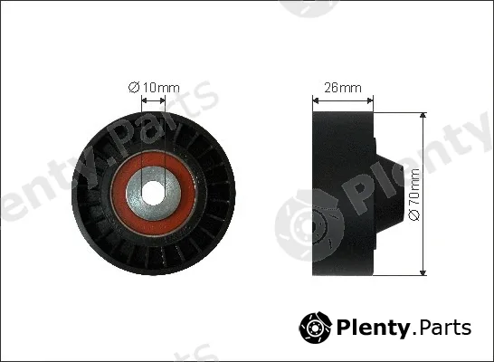 Caffaro 262-26 — Deflection/Guide Pulley, V-ribbed belt