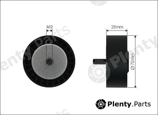 Caffaro 500223 — Deflection/Guide Pulley, V-ribbed belt