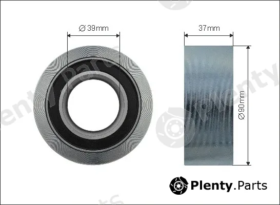 Caffaro 500307 — Deflection/Guide Pulley, V-ribbed belt