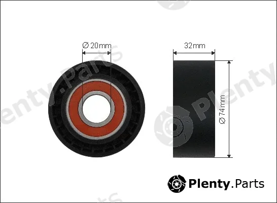 Caffaro 500574 — Tensioner Pulley, V-ribbed belt