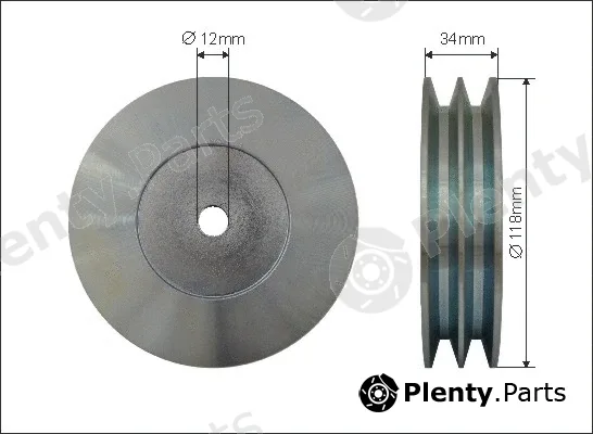 Caffaro 500502 — Deflection/Guide Pulley, V-ribbed belt