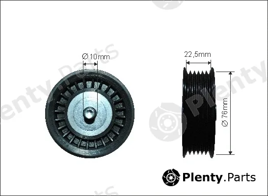 Caffaro 500080 — Deflection/Guide Pulley, V-ribbed belt