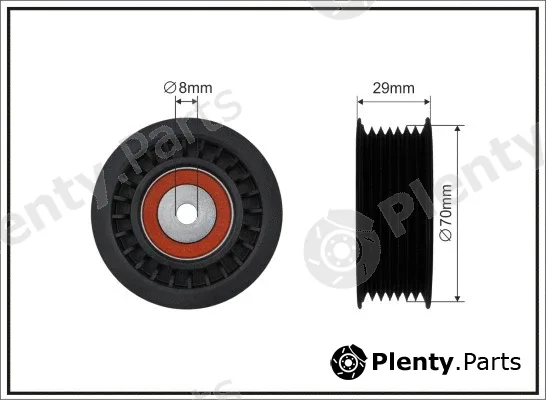 Caffaro 500651 — Tensioner Pulley, V-ribbed belt