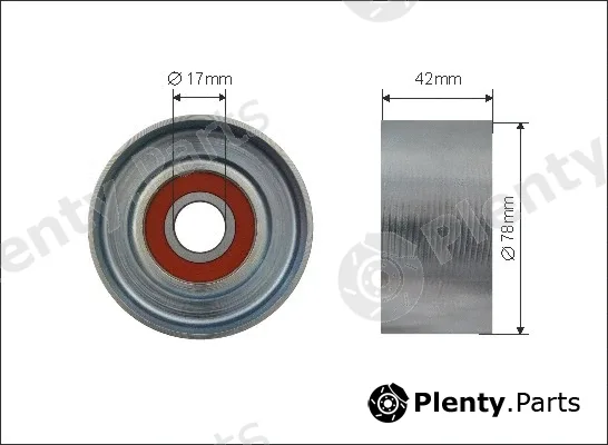 Caffaro 500593 — Tensioner Pulley, V-ribbed belt