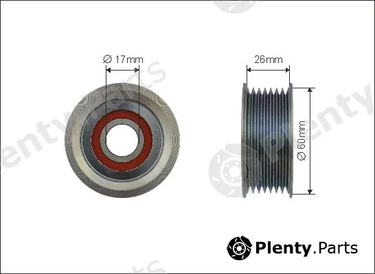 Caffaro 500515 — Tensioner Pulley, V-ribbed belt