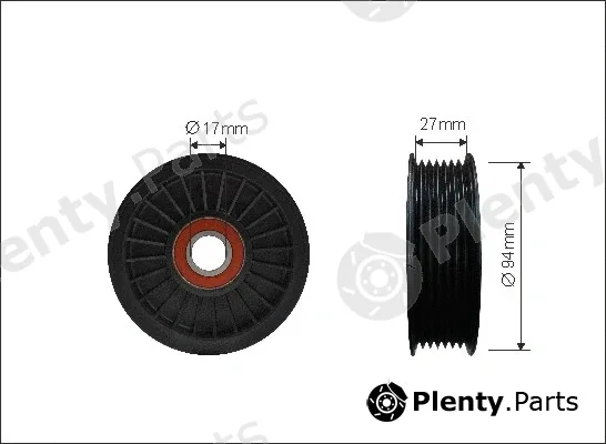 Caffaro 500087 — Tensioner Pulley, V-ribbed belt