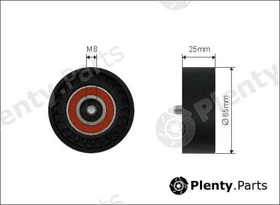 Caffaro 500398 — Deflection/Guide Pulley, V-ribbed belt