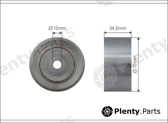 Caffaro 500414 — Deflection/Guide Pulley, V-ribbed belt