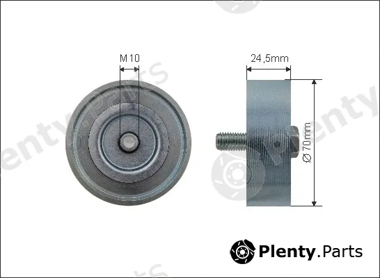 Caffaro 500424 — Deflection/Guide Pulley, V-ribbed belt