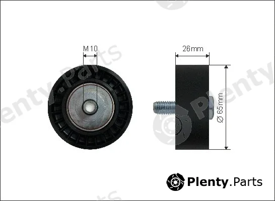 Caffaro 143-26 — Deflection/Guide Pulley, V-ribbed belt