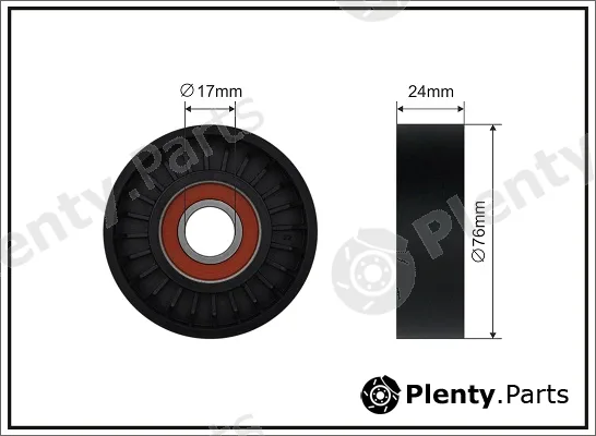 Caffaro 500704 — Tensioner Pulley, V-ribbed belt