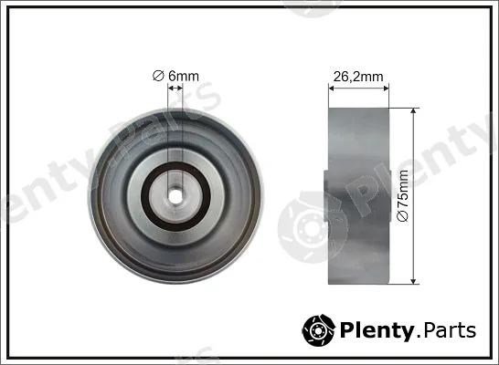 Caffaro 500708 — Deflection/Guide Pulley, V-ribbed belt