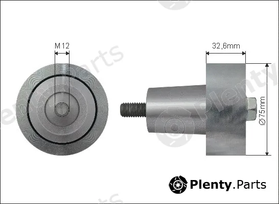 Caffaro 500545 — Deflection/Guide Pulley, V-ribbed belt