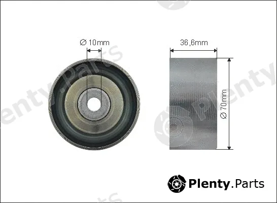 Caffaro 500501 — Deflection/Guide Pulley, V-ribbed belt
